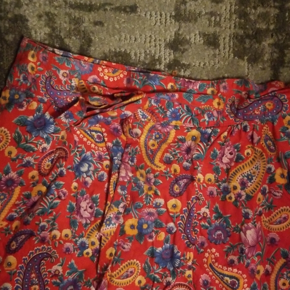 VINTAGE paisley hippie skirt - Picture 2 of 4